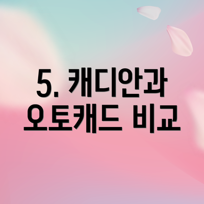 5. 캐디안과 오토캐드 비교