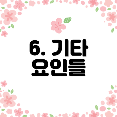 6. 기타 요인들