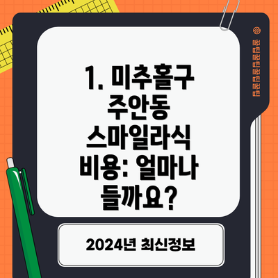 1. 미추홀구 주안동 스마일라식 비용: 얼마나 들까요?