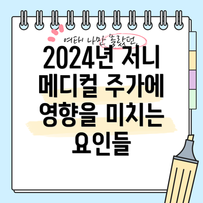 2024년 저니 메디컬 주가에 영향을 미치는 요인들