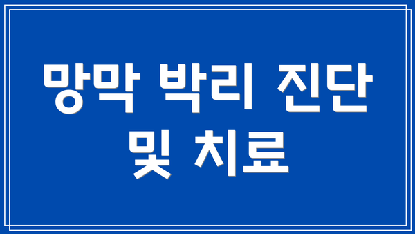 망막 박리 진단 및 치료