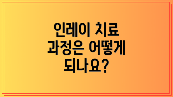 인레이 치료 과정은 어떻게 되나요?