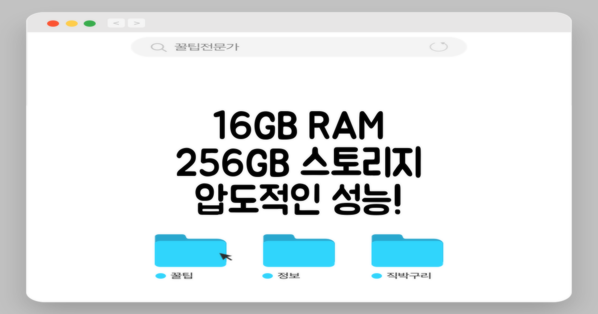 16GB RAM, 256GB 스토리지