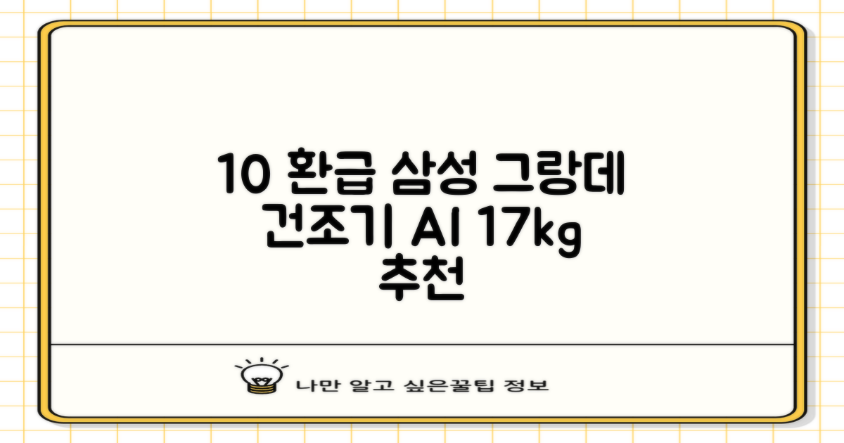 [10% 환급가전] 삼성전자 그랑데 건조기 AI 이녹스 DV17T8740BP 17kg 방문설치 추천 리뷰