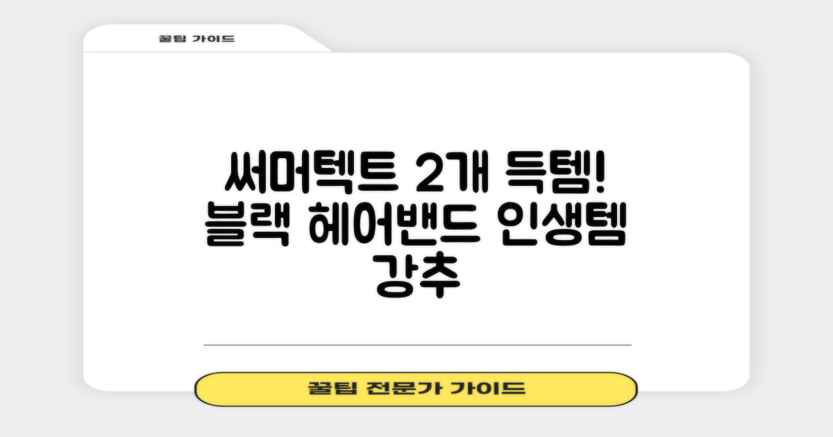 써머텍트 기능성 헤어밴드, 블랙, 2개 추천 리뷰